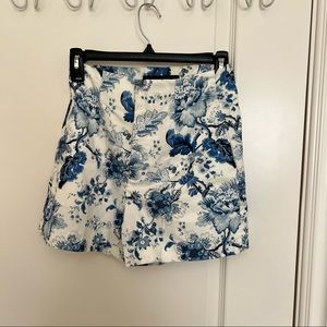 Zara floral high rise printed shorts